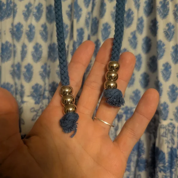 Blue Patterned Sleeveless Maxi Dress - Picture 6 of 9